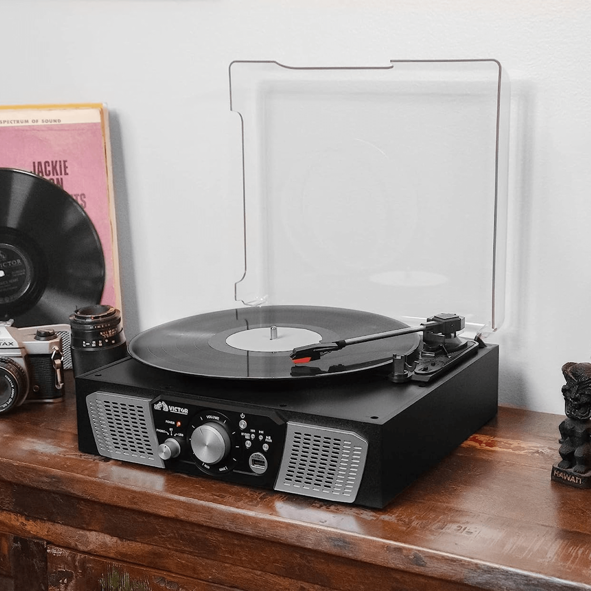 Victor Lakeshore 5-in-1 Hybrid BT Turntable System Black - Refurbished