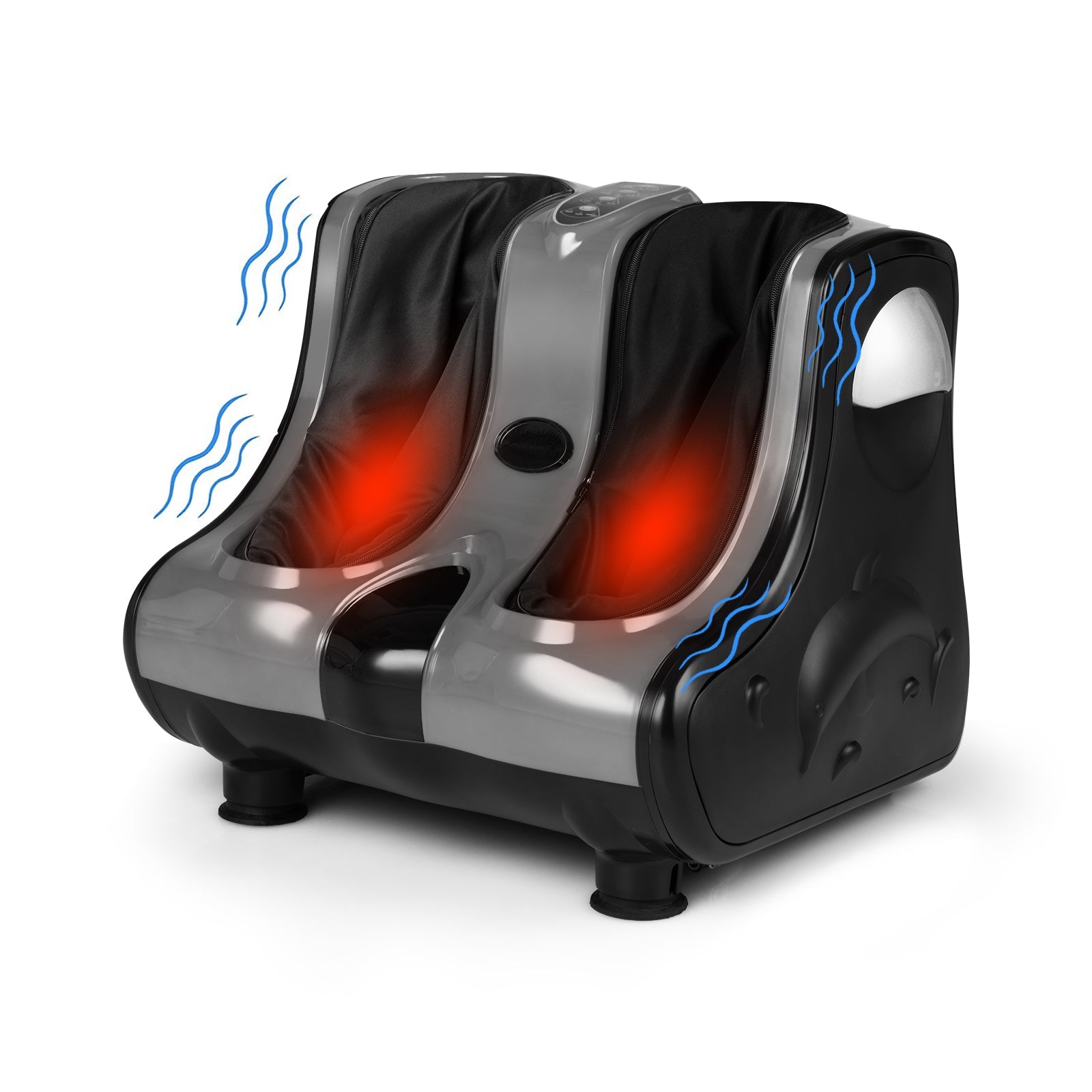 Foot and Calf Massager Shiatsu Foot Massager Machine with Tilt Base-Gray